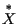 $\overset{*}{X} $